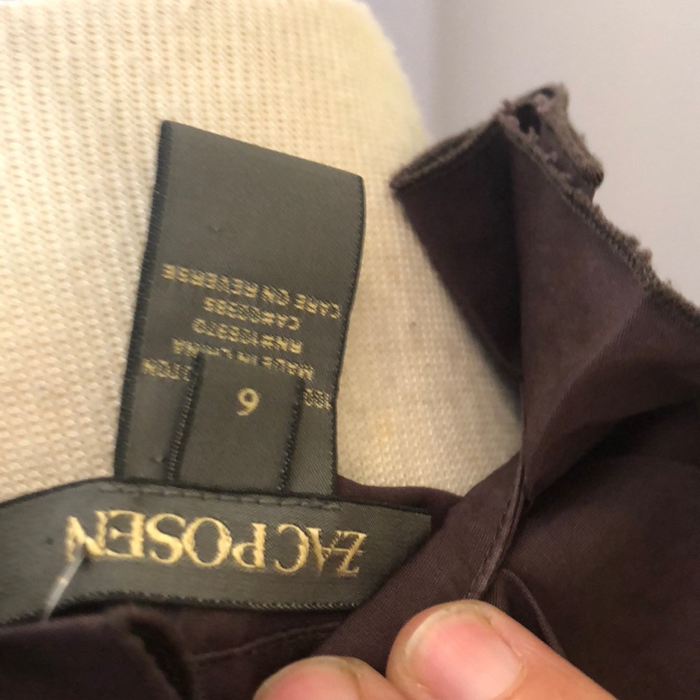 ZAC POSEN EUC STUNNING CHOCOLATE BROWN BLOUSE - Picture 8 of 8